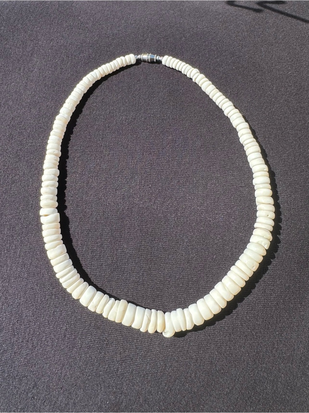 Vintage Authentic Hawaiian Puka Shell Necklace Mint 16" Chunky Choker